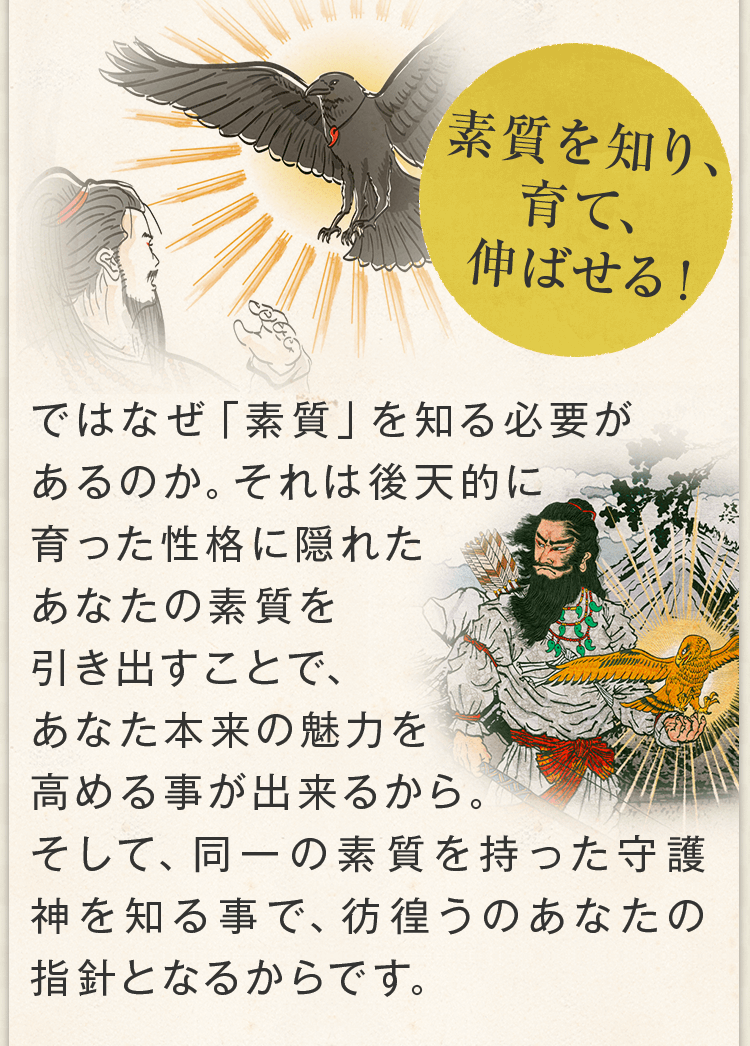 後天的に育った性格に隠れた、あなたの素質を引き出すことで、あなた本来の魅力を高めることができるから